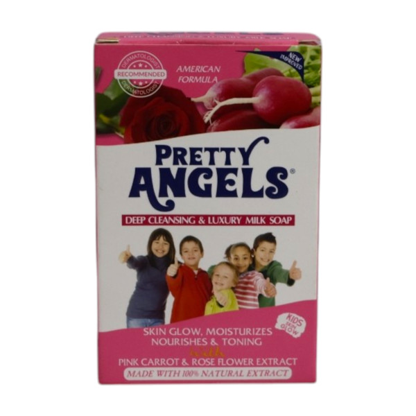 Pretty Angels Milk Soap with Pink Carrot & Rose Flower Extract - 125g